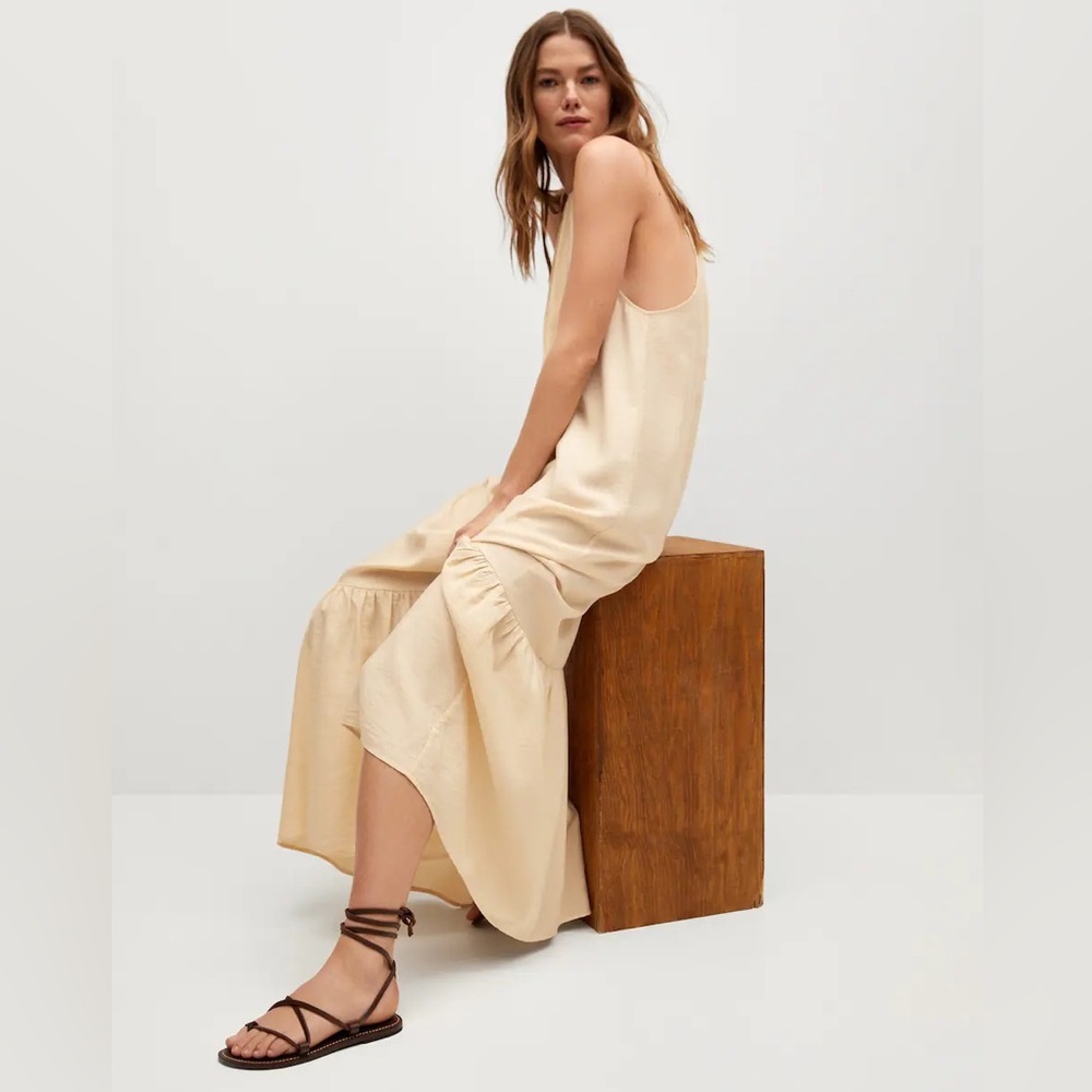 MANGO FLOWY RUFFLED DRESS BRAND NEW
